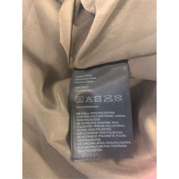 H&M Women’s Olive Green Dress Jacket Faux Leather Coat Blazer Size M - Picture 5 of 7